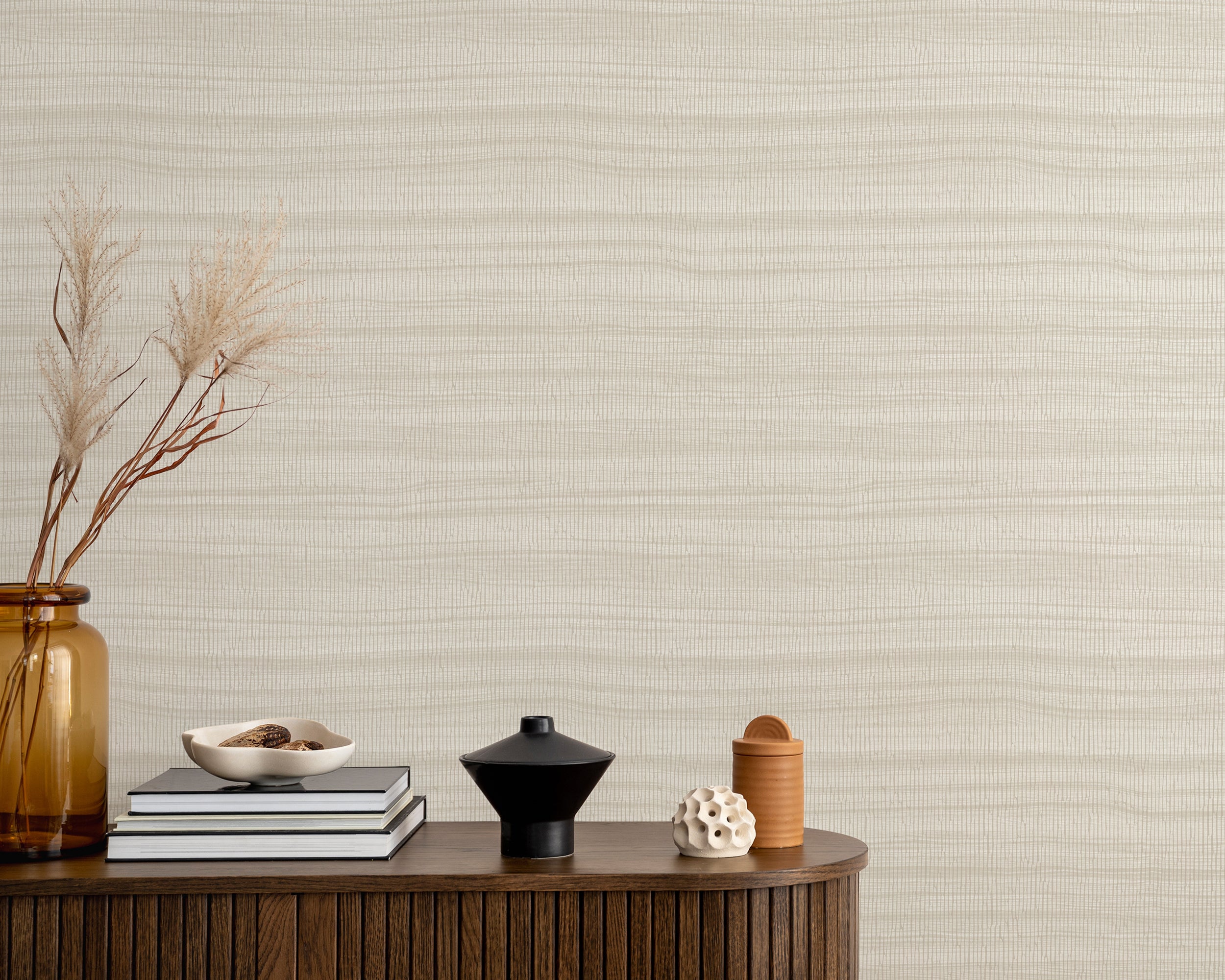 Grandeco Cumaru Zebrano Coloured Whites Wallpaper Roll 10m x 53cm